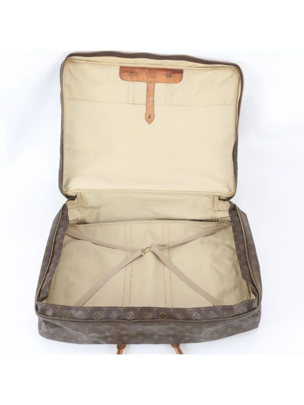 Louis Vuitton Monogram Sirius 60 Leather Boston Bag Tote Carry